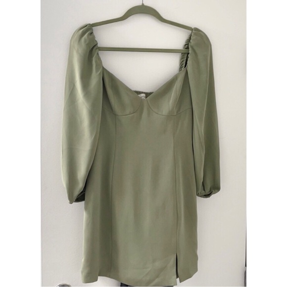 Aritzia Dresses & Skirts - Wilfred Novella mini dress Bitter sage 8